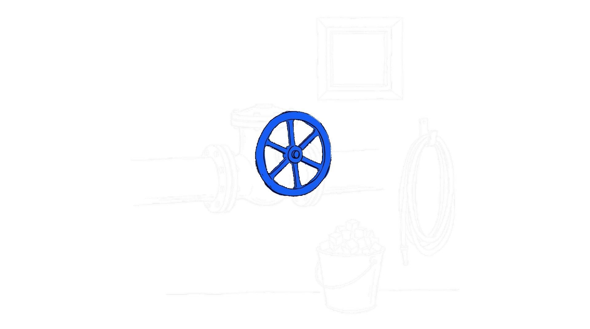 Illustration einer Wand mit analogen Zählern und einem grossen Zeigerinstrument, kinewsletter.ch Stil