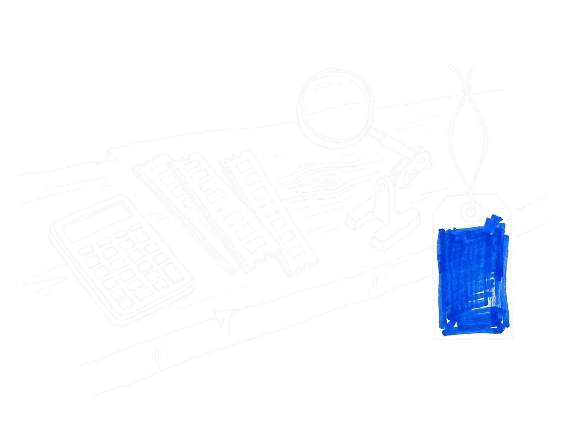 Handgezeichnete Illustration zum Artikel «Nvidia DGX Spark: 64 GB für 4'999 Dollar», kinewsletter.ch Stil