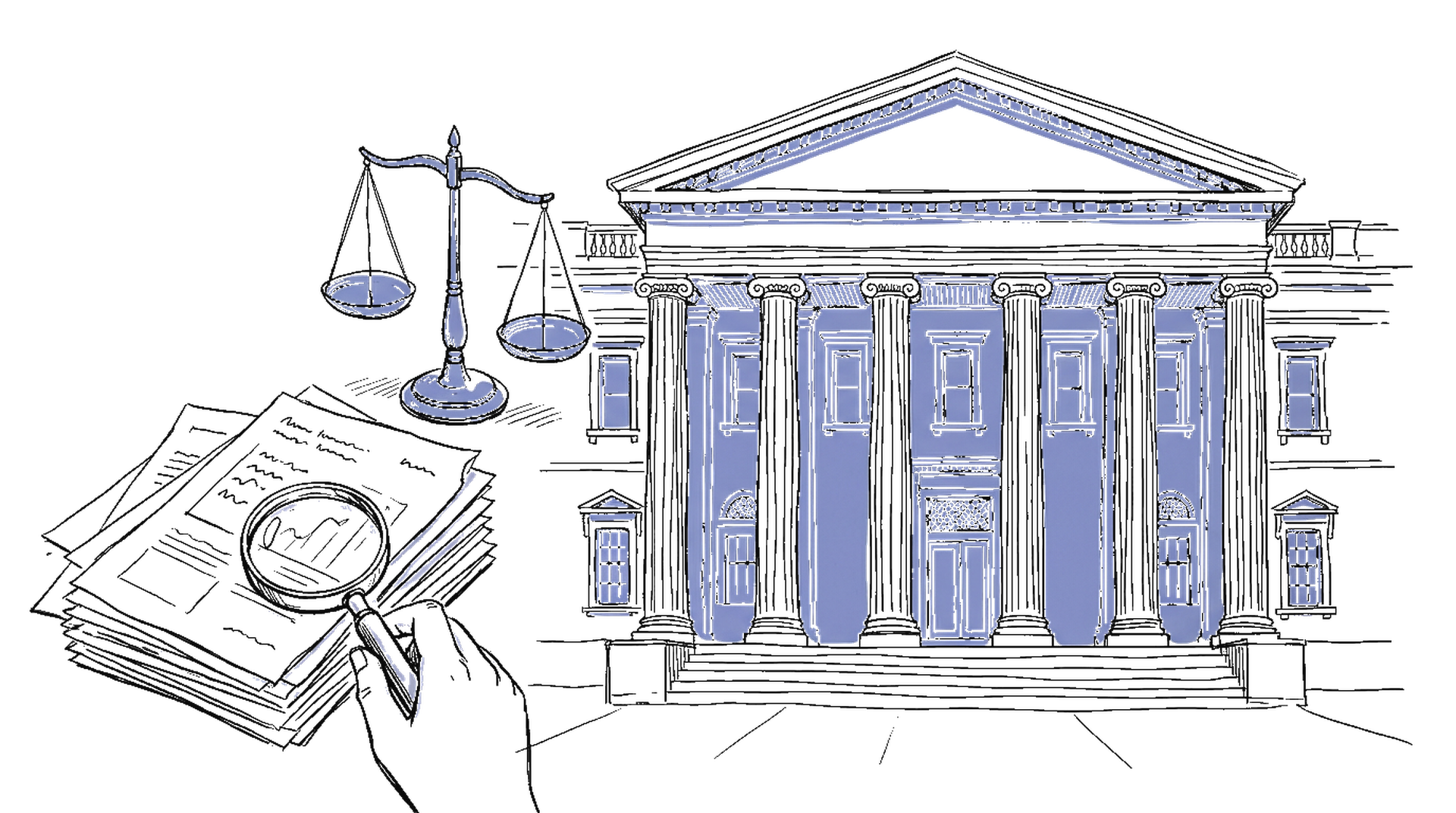 Handgezeichnete Skizze: Denkfabrik-Gebäude mit KI-Gehirn und Schutzschild – Anthropic Institute für KI-Sicherheit