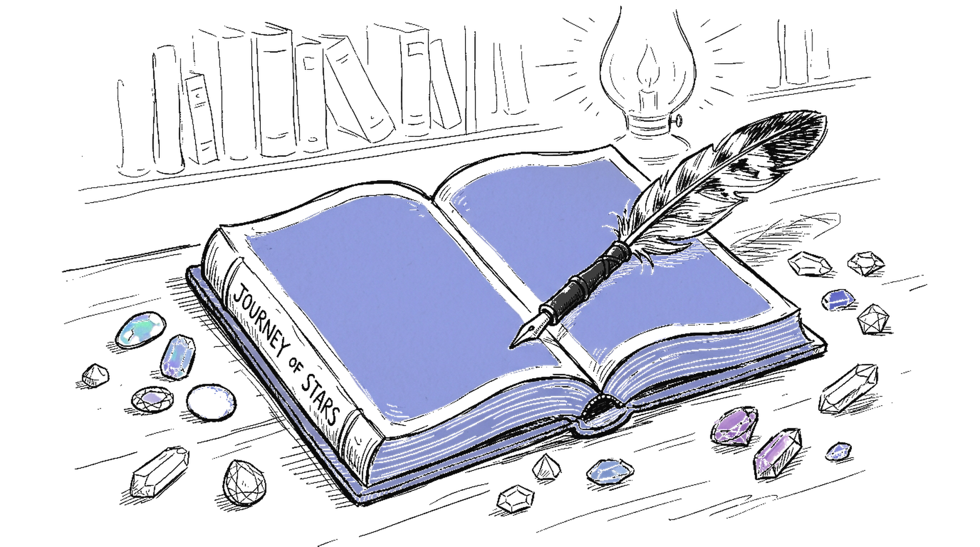 Aufgeschlagenes Buch mit Edelsteinen und Apache-Federkiel – Gemma 4 Open Source